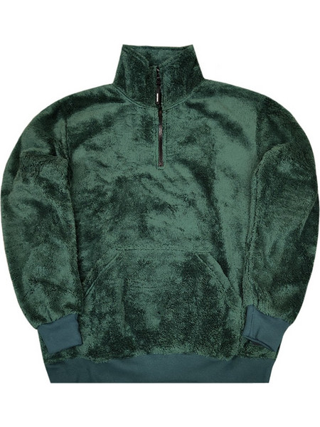 New Wave Ανδρικό Φούτερ Fleece με Τσέπες Πράσινο 232-39