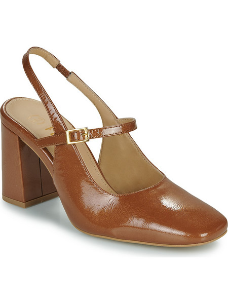 Fericelli Nilia Γόβες Slingback Λουστρίνι με Χοντρό Ψηλό Τακούνι Ταμπά
