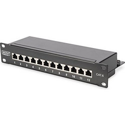 Digitus DN-91612S Ethernet Patch Panel Rack 1U 10" 12 Θυρών Cat.6 Shielded STP