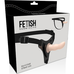 Fetish Submissive Silicone Harness Strap On με Dildo 12.5cm Flesh D-221302