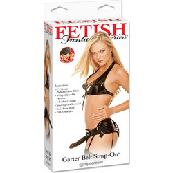 Pipedream Fetish Fantasy Garter Harness Strap On με Dildo 15cm Μαύρο