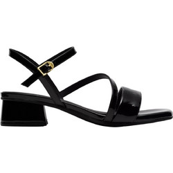 Clarks Serina35 Γυναικεία Πέδιλα Λουστρίνι Μαύρα με Χοντρό Χαμηλό Τακούνι 26186117