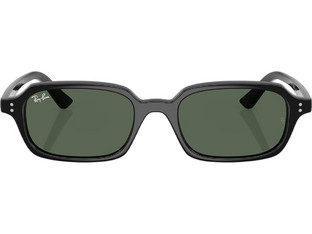 Ray-Ban RB4455 667771 Ανδρικά Γυαλιά Ηλίου Ορθογώνια Κοκάλινα Μαύρα με Πράσινο Φακό