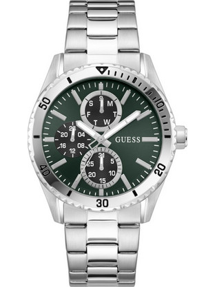 Guess Velocity Ανδρικό Ρολόι με Ασημί Μεταλλικό Μπρασελέ GW1061G1