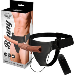 Harness Attraction Benny Harness Strap On με Dildo 15cm & Δόνηση Flesh D-224935