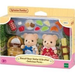 Sylvanian Families Biscuit Bear Sister & Brother Delicious Picnic