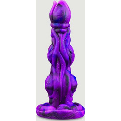 Monster Open Tip Dildo με Βεντούζα 23cm Μωβ