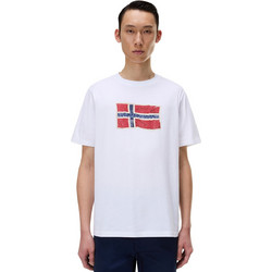 Napapijri Ανδρικό Αθλητικό T-Shirt Λευκό NP0A4FZBFX