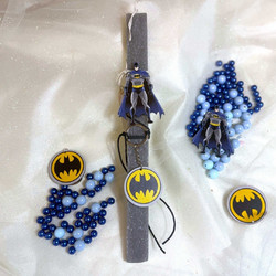 Liebe Queen Χειροποίητη Λαμπάδα Αρωματική με Μπρελόκ Batman