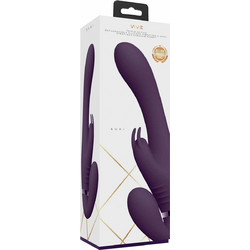 Vive Suki Rabbit Strapless Strap On με Dildo 22cm & Δόνηση Μωβ