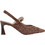 Hispanitas Γόβες Slingback Δερμάτινες με Λεπτό Ψηλό Τακούνι Σοκολατί RHV264671-C007