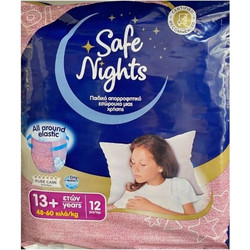 Babylino Safe Nights Kids Pants Girl Πάνες Βρακάκι 13+y 48-60kg 12τμχ