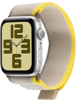 Obal:Me Textile Λουράκι Υφασμάτινο Beige / Yellow (Apple Watch 42 / 44 / 46 / 49mm)