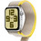 Obal:Me Textile Λουράκι Υφασμάτινο Beige / Yellow (Apple Watch 42 / 44 / 46 / 49mm)