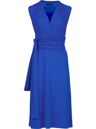 Conquista Midi Καλοκαιρινό Βραδινό Φόρεμα Royal Blue C161-200-12