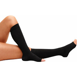 Armor Orthopedics Κάλτσες Διαβαθμισμένης Συμπίεσης Κλάση 1 Κάτω Γόνατος με Ανοιχτά Δάχτυλα Μαύρες