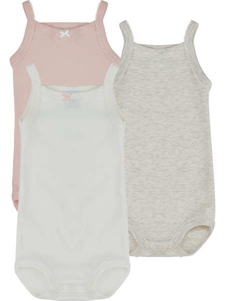 Petit Bateau Σετ Φορμάκια Εσώρουχα Αμάνικα για Κορίτσι Μπεζ Ροζ Γκρι A0CWV-00=A0CWV-01