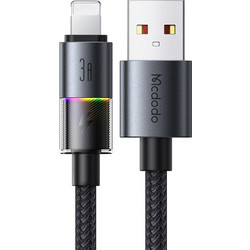 Mcdodo CA-8170 Braided LED USB-A to Lightning Cable 1.2m Black