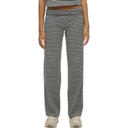Superdry Υφασμάτινο Γυναικείο Παντελόνι Jogger Κανονική Εφαρμογή Μαύρο Εκρού W7011309A