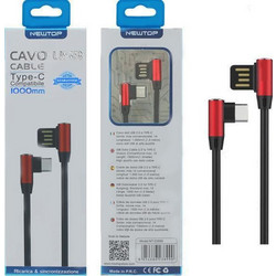 Newtop CU08 Angle 90° USB-A to USB-C 1m Red