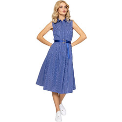 Heavy Tools Maxi Καλοκαιρινό Καθημερινό Φόρεμα Σεμιζιέ Royal Blue T50063