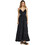 Funky Buddha Maxi Καλοκαιρινό Βραδινό Φόρεμα Μεταξωτό Μαύρο FBL013-102-13