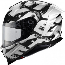 Premier Hyper SR8BM Black White Κράνος Μηχανής Full Face 1430gr