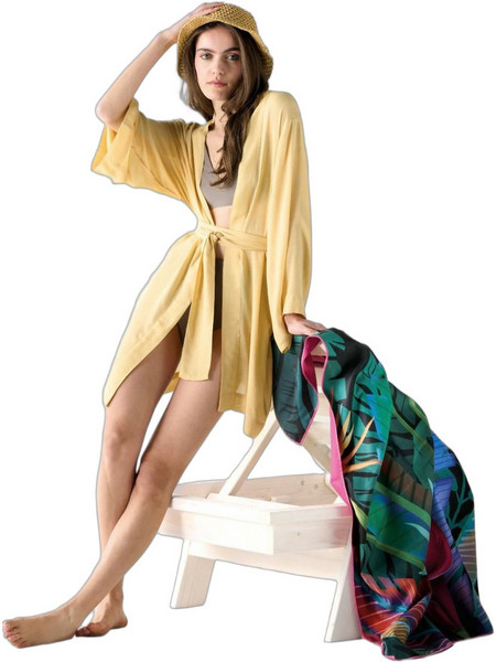 Kentia SUNDRESS 11 Γυναικείο Φόρεμα Παραλίας Κοντό Κίτρινο