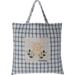 Silk Fashion Rhodes Υφασμάτινη Τσάντα Θαλάσσης Ώμου Μπλε 45x45cm 1312