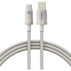 Baseus P10378102G21-00 Braided USB-A to USB-C 100W 1m Silver