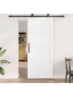 vidaXL Πόρτα Εσωτερική Συρόμενη Ξύλινη Λευκή 83x202cm 3445452