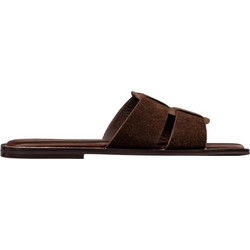Envie Shoes Γυναικεία Σανδάλια Suede Καφέ E96-23455-28