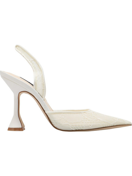 Nine West KANSYP2 Γόβες Slingback με Λεπτό Ψηλό Τακούνι Λευκές 15-150