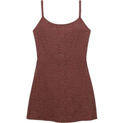 Superdry Mini Καλοκαιρινό Καθημερινό Φόρεμα Floral Μεταξωτό Μπορντό W8012118A