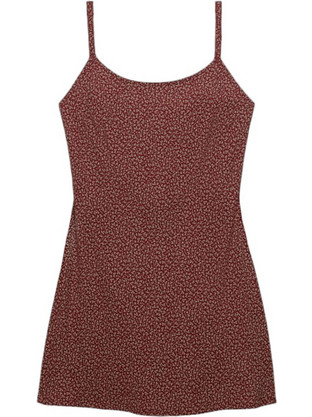 Superdry Mini Καλοκαιρινό Καθημερινό Φόρεμα Floral Μεταξωτό Μπορντό W8012118A