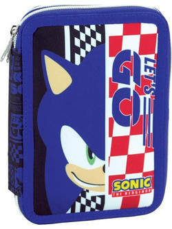 Gim Sonic Classic Κασετίνα Γεμάτη με 2 Θήκες Μπλε 334-89100