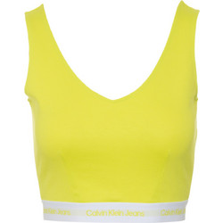 Calvin Klein Γυναικείο Καλοκαιρινό Crop Top Κίτρινο J20J218278-LRE