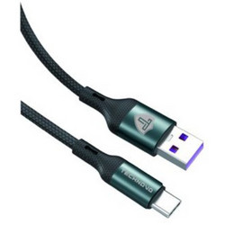 Technovo TN-D060 Braided USB-A to USB-C 1m Black Green
