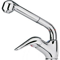 Macart Euro 43120 Titanium Μπαταρία Κουζίνας Πάγκου Διπλής Παροχής Ανάμεικτη με Ντουζ Μαύρη
