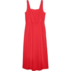 Vero Moda Midi Καλοκαιρινό Καθημερινό Φόρεμα Μεταξωτό Κόκκινο 10341721