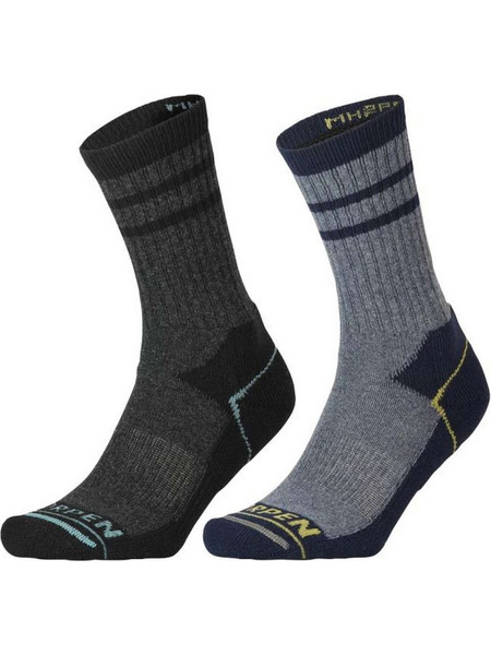 Lorpen Ανδρικές Κάλτσες Ψηλές με Σχέδια Γκρι Μαύρες 2Pack 6810007-5437