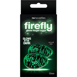 NS Novelties Firefly Σετ Κολπικές Μπάλες Γυάλινες Πράσινες 2τμχ