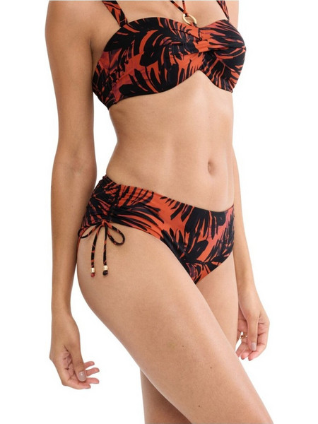 Triumph Summer Palm Ψηλόμεσο Bikini Slip Μαύρο Κόκκινο 10227208-M004