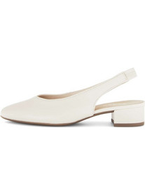Gabor Γόβες Slingback Δερμάτινες με Χοντρό Χαμηλό Τακούνι Λευκές 81520-22
