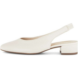 Gabor Γόβες Slingback Δερμάτινες με Χοντρό Χαμηλό Τακούνι Λευκές 81520-22