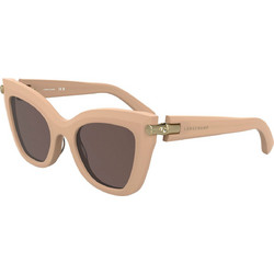 Longchamp LO775S-610 Γυναικεία Γυαλιά Ηλίου Πεταλούδα Κοκάλινα Μπεζ με Καφέ Φακό