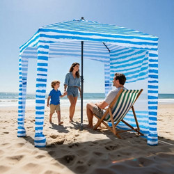 Vevor Σκίαστρο Παραλίας Μπλε 183x183x229cm JYKHTXW6FT6FQIVSO001V0
