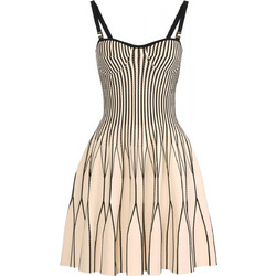 Elisabetta Franchi Mini Καλοκαιρινό Φόρεμα για Γάμο / Βάπτιση Μεταξωτό Μπεζ AM27S62E2V480-E84
