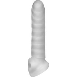 Perfect Fit Fat Boy Micro Ribbed Κάλυμμα Επιμήκυνσης Πέους 19cm Clear