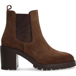 Alpe Γυναικεία Μποτάκια Chelsea Suede Καφέ με Χοντρό Χαμηλό Τακούνι 5225-11-33